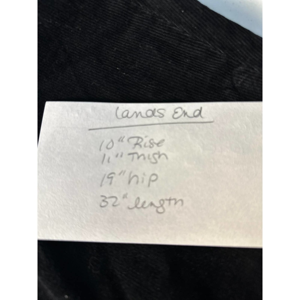 Lands' End Women's Boot Corduroy Pants Sz 10 Black Mid Rise Stretch‎ 5 Pockets - Picture 10 of 10